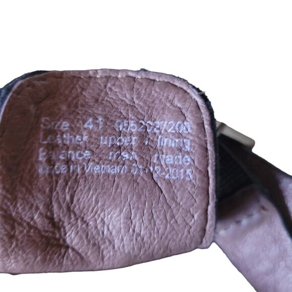 Dansko Dominique Block Heel Sandals Black Leather Size 41 /11US - Picture 8 of 11